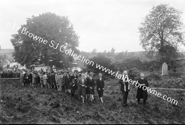 GROUP AT SCHOOL GIRLS FUNERAL